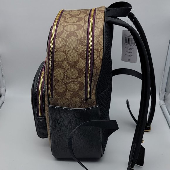 Coach x Disney Court Backpack in Signature Canvas with Patches CC148 main image 5